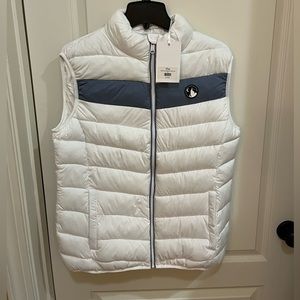 Zyia Vondelpark puffer vest NWT white/blue stripe